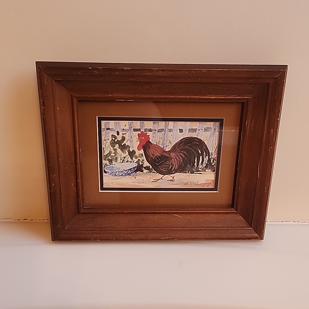 Vintage Edi Sweet rooster print